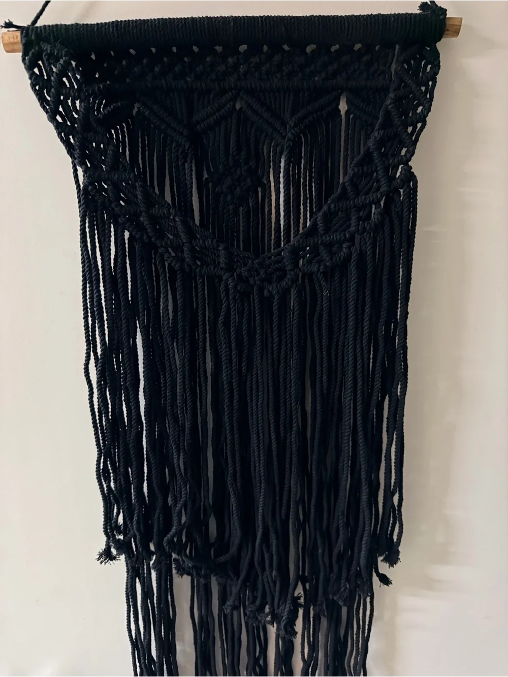 Black Macrame Wall Hanging